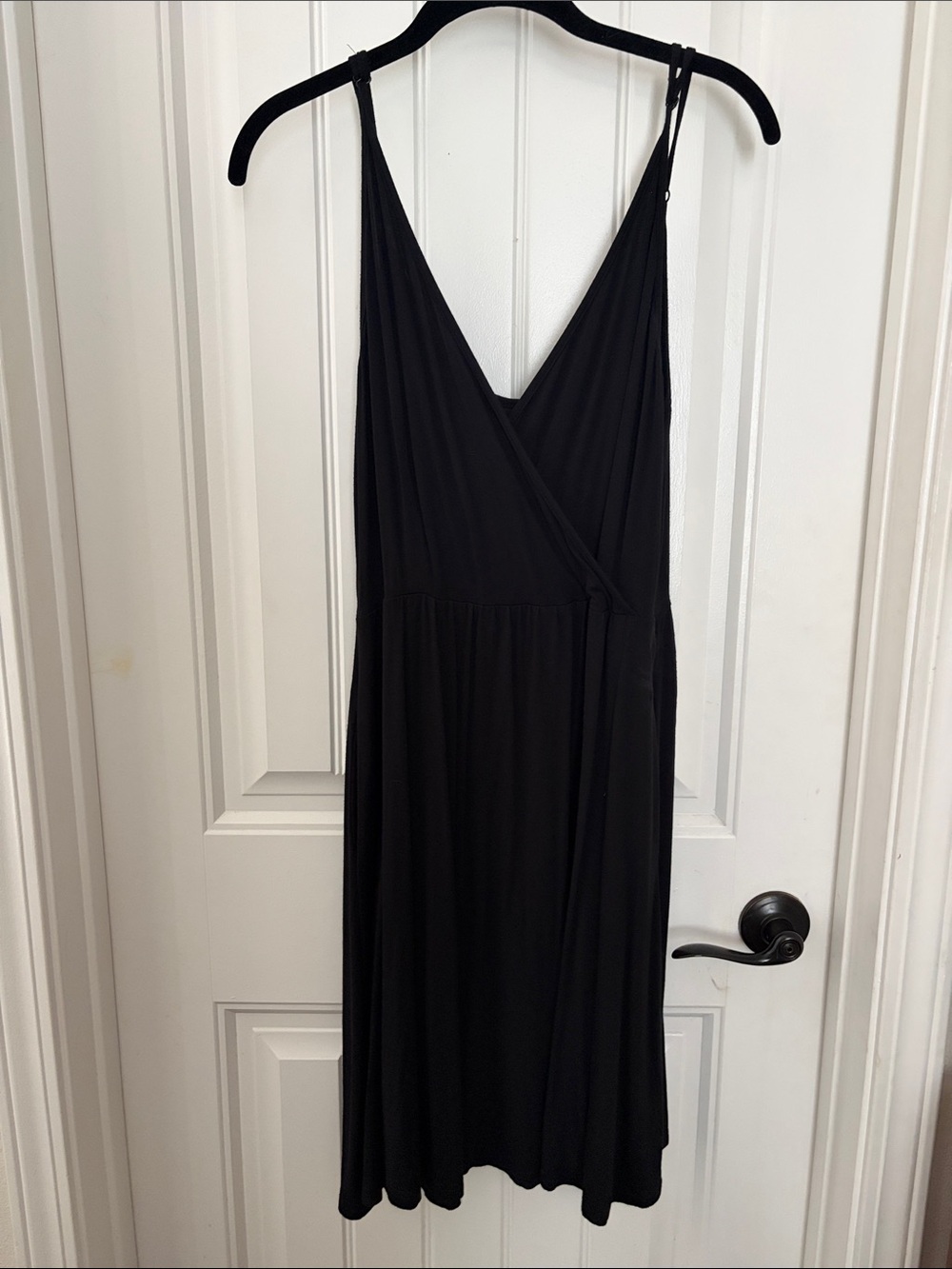 Women's Black V-Neck Wrap Dress